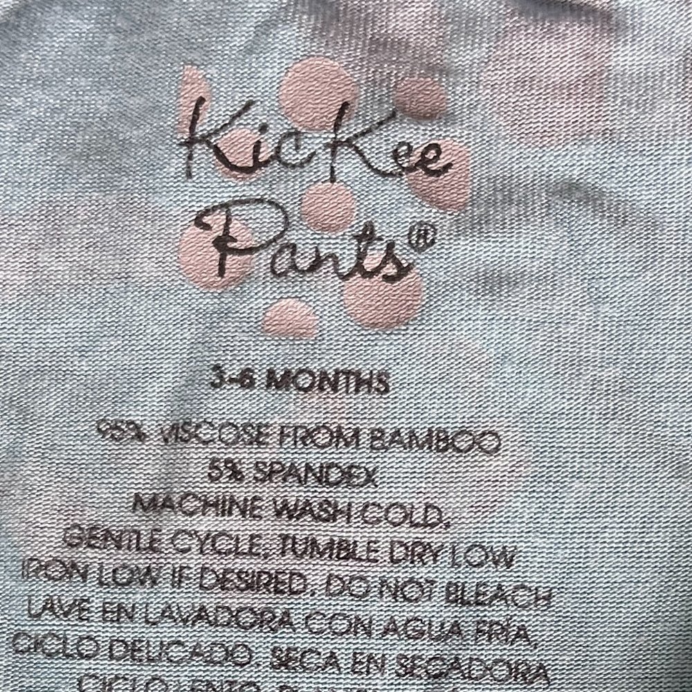 Kickee Pants Baby Footie Pajamas, 3-6 Months, Bamboo, Tropical Fish - Picture 6 of 8